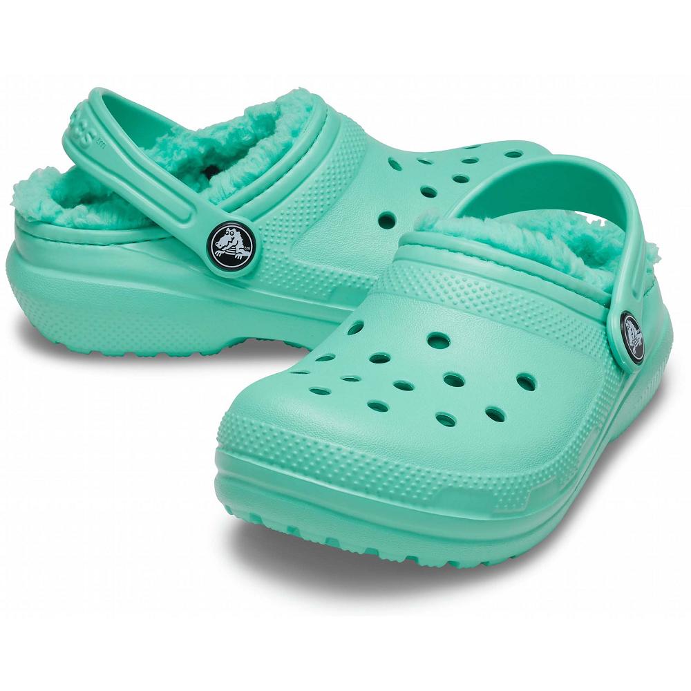 Mint Boys' Crocs Classic Lined Clog Slippers | NZ 1449LISH